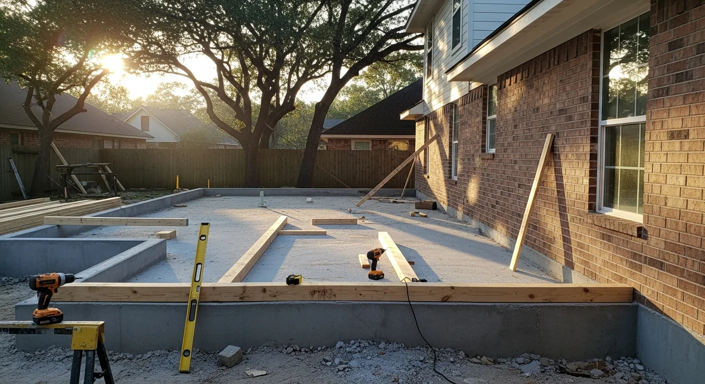General contractor team working on residential construction project in Houston