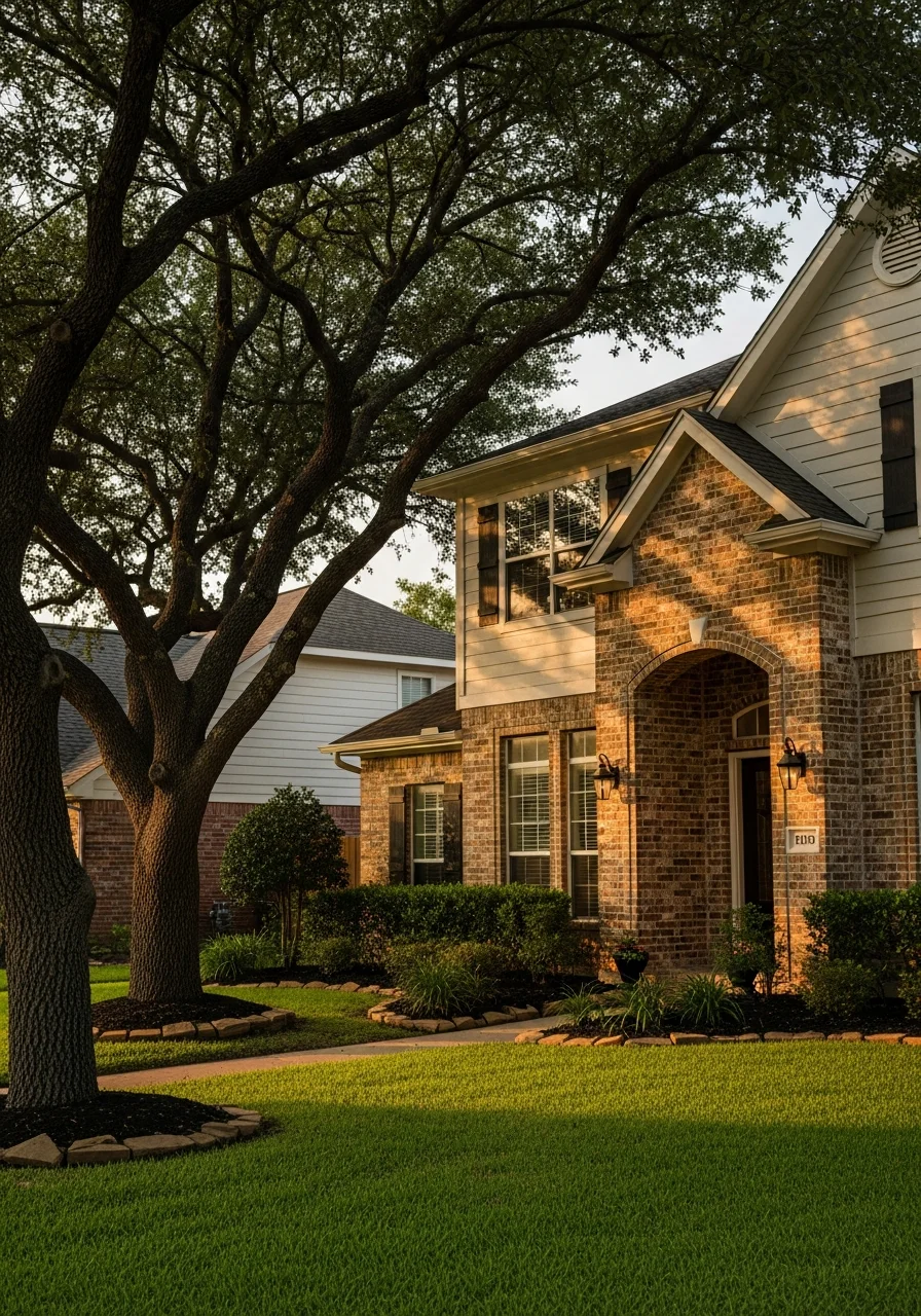 Close-up of a Pasadena home exterior showing the area's diverse architectural styles and residential community feel.
